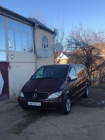 mersedes maşin: Mercedes-Benz Vito minivan - Korpus: tünd bordovı rəng, sürgülü yan — 5