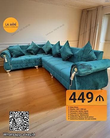 Künc divan, Açılan, Bazalı, Parça, Şəhərdaxili pulsuz çatdırılma