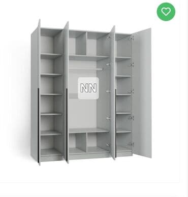 metbex ucun skaf: Oğlan və qız üçün, Yeni, 4 qapılı, Açılan, Düz dolab — 2