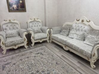 məcməyi nədir: Klassik üslubda zövqlü divan Frnasa istehsali - Rəng: krem-bej — 2