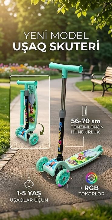 Uşaq skuterləri – yeni model - 1–5 yaş arası uşaqlar üçün nəzərdə — 4