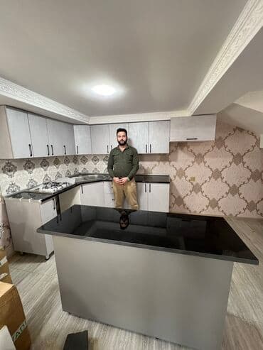 su cenı: Sifarişlə mətbəx dəsti, Özü çəkən petlələr, MDF, Kredit var, Pulsuz çatdırılma — 1