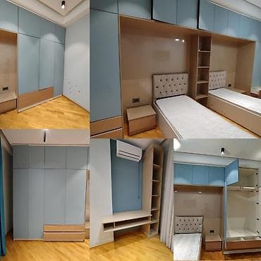 asma tavan ustasi: F99Yataq dəsti satılır şkafları ilə birlikdə + calisma masasi — 1