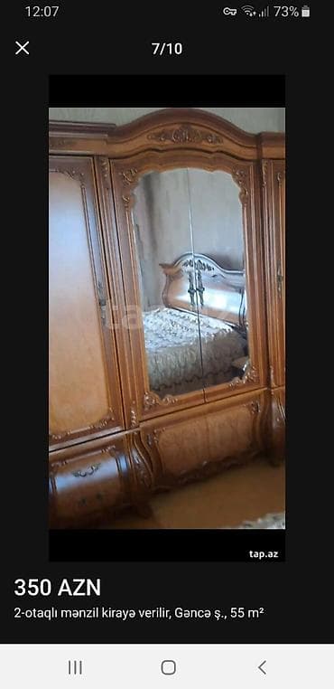 gen: Kirayə verilir: 2 otaqlı mənzil, Gəncə şəhəri, 55 m² Xüsusiyyətlər: - — 4
