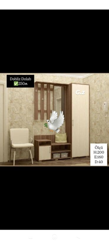 dehliz skaflari: Yeni, Düz dolab, Dəhliz dolabı — 1