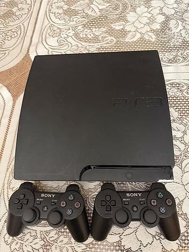 ps 4 oyun diski: Sony PlayStation 3 Slim oyun konsolu Komplekt: - PS3 Slim konsolu — 2