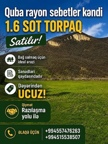 kiraye ile satilan evler: 160 sot, Kənd təsərrüfatı, Mülkiyyətçi — 1