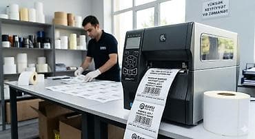 Barkod və etiket çap xidmət - Barkodlar QR kodlar, məhsul adı, ölçü