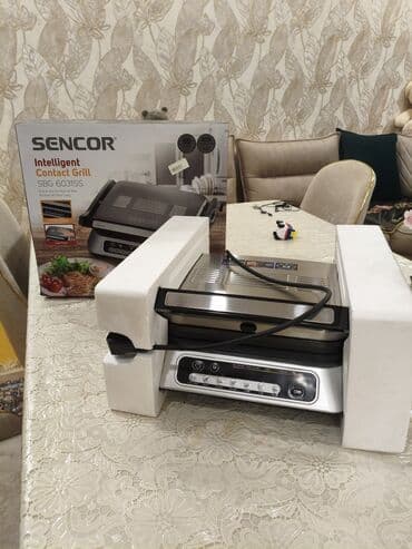 işlənmiş samavar: Qril Sencor, rəng - Gümüşü, Yeni, Pulsuz çatdırılma — 6