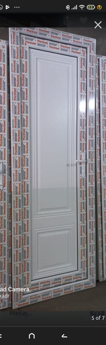 Plastik qapılar: Yeni Plastik qapı 70x200 sm Zamok və çərçivə ilə, Zəmanətli, Ödənişli quraşdırma, Ödənişli çatdırılma — 6