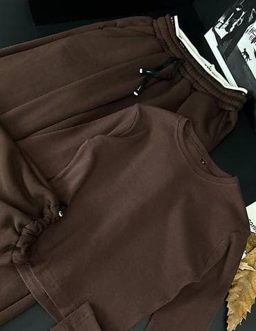 pull bear kurtka: Uniseks ikili idman dəsti - Dəst: uzunqol sweatshirt + şalvar - — 4