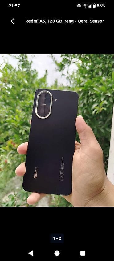 honor 9 d: Redmi A5, 128 GB, rəng - Qara, Sensor — 2