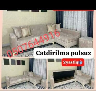 mətbəxt divan: Künc divan, Yeni, Açılan, Bazalı, Parça, Şəhərdaxili pulsuz çatdırılma — 3