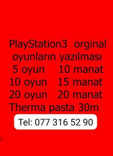 PlayStation3 orginal oyunlarin yazilmasi Therma pasta Tozdan