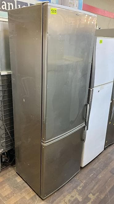 Məişət texnikası: İki qapılı soyuducu (alt kamera dondurucu) - Rəng: metalik/boz - Qapı — 1