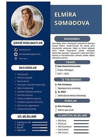 berber reklamları: Peşəkar CV hazırlanması İşə qəbul zamanı ilk diqqət çəkən şey — 1