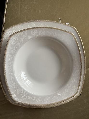 çay servis: Nahar dəsti, rəng - Qızılı, Farfor, 12 nəfərlik, Türkiyə — 3