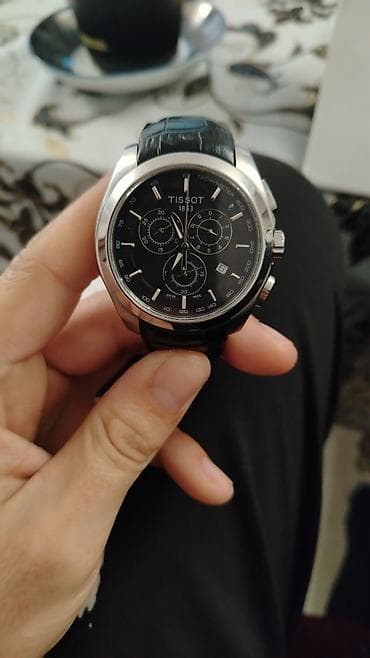 deri çanta: Qol saatı, Tissot, rəng - Qara — 3