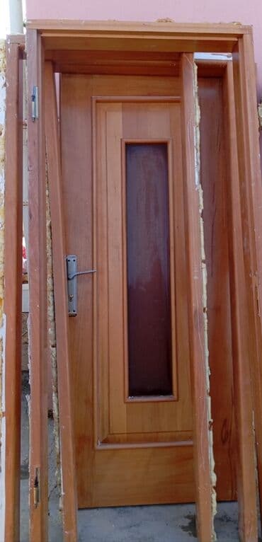 купить дверь межкомнатную: 5 ədəd fıstıq qapı: 4 ədəd şüşəli 1 ədəd sadə - Material:fıstıq - — 6