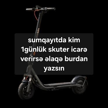 Sumqayıtda 1 günlük elektrik skuter icarəsi axtarılır. Gündəlik