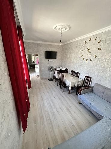 basavik satisi: 2 otaqlı həyət evi - Plan: koridorlu giriş, geniş qonaq otağı, yataq — 3
