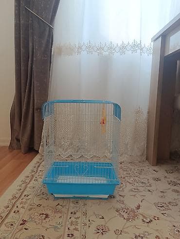 quş qefes: Quş qəfəsi – orta ölçü - Material: metal barmaqlaqları, möhkəm — 1
