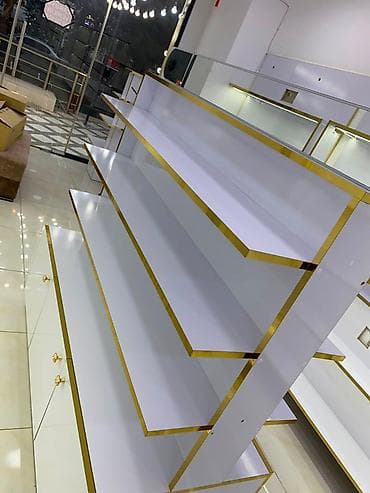 ucuz vitrin: Mağaza vitrin dəsti – LED işıqlı divar rəfləri və mərkəz stendi - — 7
