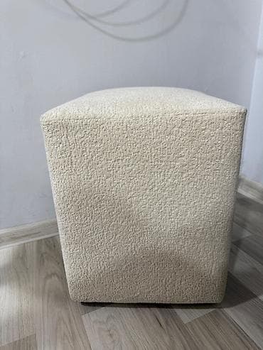 elif mebel: Pufik oturacaq, Parça, rəng - Ağ, Kredit yoxdur, Çatdırılma yoxdur — 1