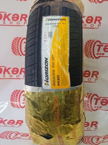 teker alemi sumqayit: Horizon 205 60 16 Çin istehsalı 4 fesil keyfiyyətli təkərlərdir.Nəqd — 1