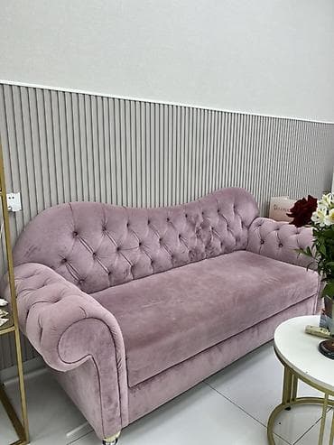 Mebel növü: Klassik üslubda 4 nəfərlik divan - Rəng: Pudra/çəhrayı -