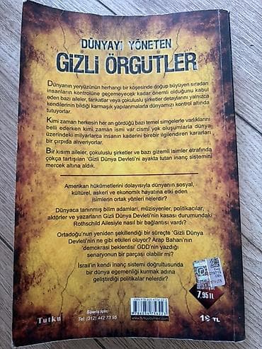 Məhsul: Kitab – “Dünyanı Yöneten Gizli Örgütler” Müəllif: Aytekin — 2