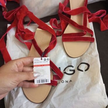 tekstil uşaq şəp şəpləri: Zara, Ölçü: 37, rəng - Qırmızı, Yeni — 5