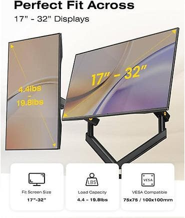 manitor komputer: Monitor ARM NB Ergonomic A5C Dual - iki monitor üçün nəzərdə tutulmuş — 3