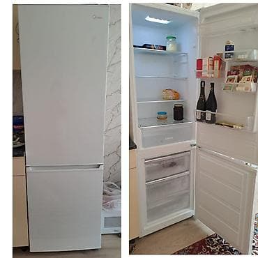 Midea marka iki qapılı soyuducu - Aşağıda dondurucu, yuxarıda