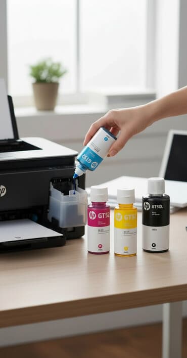 komputer klavyaturası: HP GT52/GT53/GT51 orijinal boya seti - Rənglər: Cyan (GT52), Magenta — 1