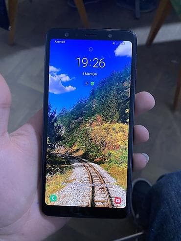 Samsung Galaxy A7 2018, 64 GB, rəng - Mavi, Barmaq izi — 7