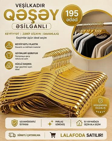 Qızılı rəngli asılqanlar – 195 ədəd set Qiymet 80 qəpik (bir ədədi) — 1