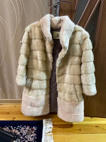 дубленки в баку: Real müstəriyə endirim olunacağ Zərif xanım kürkü – krem/bej rəngdə — 2