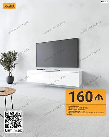 cabel: Məhsul: Divara montaj olunan televizor altlığı - Ölçülər: Dərinlik 40 — 1