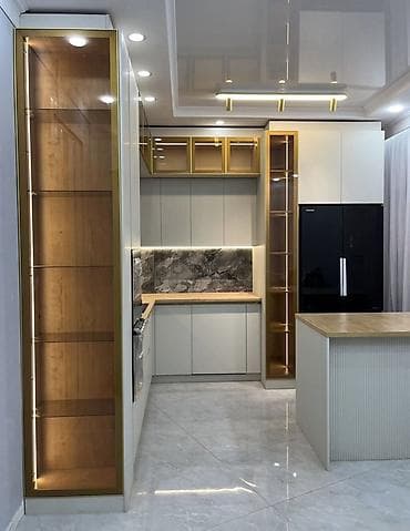 metbex stullari: Sifarişlə mətbəx dəsti, Özü çəkən petlələr, Teksturalı laminat — 2