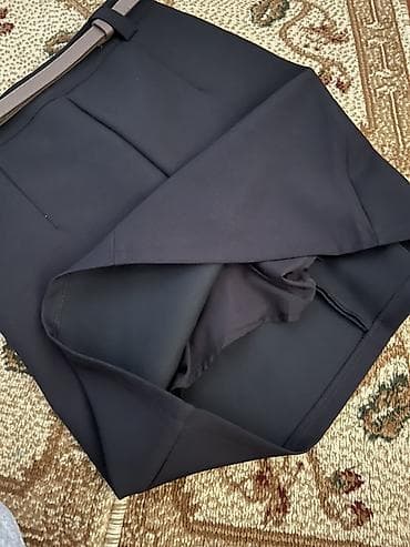 deri kaşlok: Qara mini ətək + kəmər - Model: A-kəsim mini ətək - Rəng: dərin qara — 7