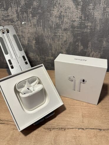 Аккумуляторы: Б/у Беспроводные (Bluetooth) Наушники, Apple, цвет - Белый — 2