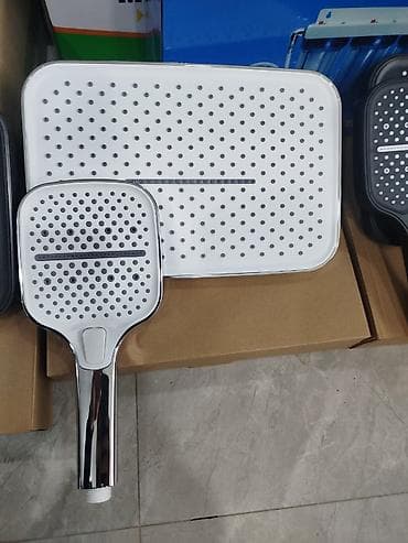 Düzbucaqlı yağış duş başlığı dəsti - Üst yağış duşu: iri ölçülü