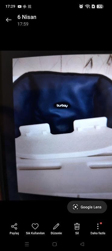 uşaq ucun yemek stolu: Burbay uşaq yemək stulu - Marka/model: Burbay - Rəng: tünd mavi — 2