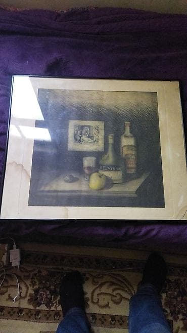 Искусство и коллекционирование: Rəsm əsəri – natürmort (çərçivəli, şüşəli) Təsvir: - Natürmort — 1