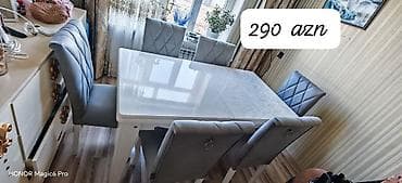 AYNUR 2 💃 Masa dəsti masası mdf açılır 6 oturacaqla *çatdırılma — 1