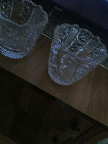 demir qab: Təmiz xrustal konfet qabı ikisi bir yerdə 50 man. sovet vaxtından — 2