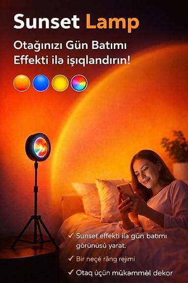 projektorlar: Sunset Lamp – otağınızda gün batımı effekti yaradan dekorativ — 1