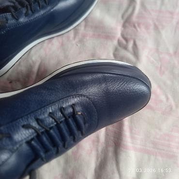 синие мужские туфли: Mavi rəngli kişi ayaqqabısı - Stil: gündəlik/klassik krossovka tipli — 3