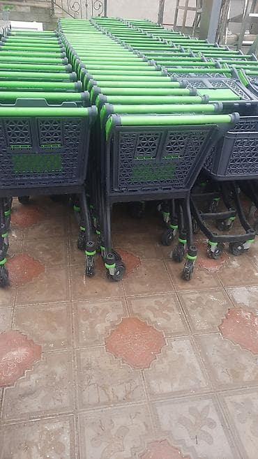 həsir səbət: Supermarket/market üçün alış-veriş arabaları - Material: yüngül və — 1